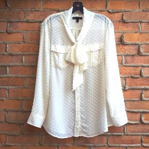 Banana Republic Tie Neck Blouse Dillon Fit